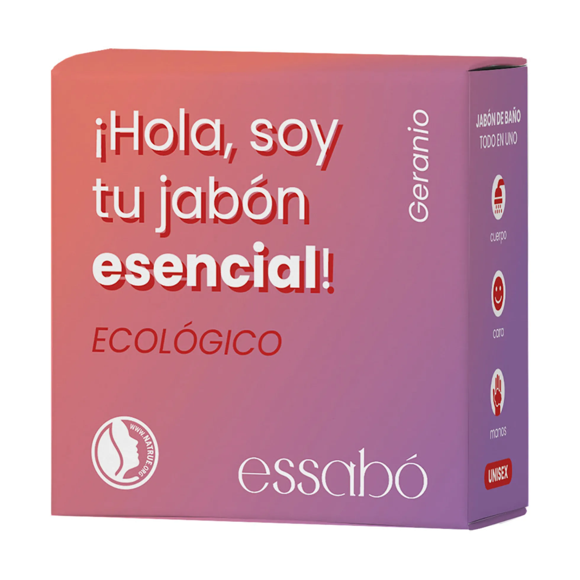 Jabón Sólido Ecológico Esencial Geranio ESSABÓ 120 g