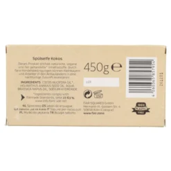 Jabón sólido para vajilla y superficies Coco Fair Squared 450g