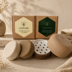 Jabonera para champú sólido con tapa de rosca y drenaje – viaje y gimnasio – Lismare