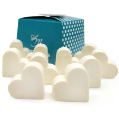 12 Jabones Aromáticos Con Forma De Corazón - Detalle Para Invitados De Eventos. Jabón Glicerina Aroma Coco