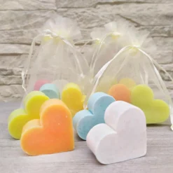 100 Jabones Aromáticos Con Forma De Corazón. Detalle Para Invitados De Eventos. Jabón Glicerina Aroma Naranja Y Jengibre