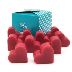 12 Jabones Aromáticos Con Forma De Corazón - Detalle Para Invitados De Eventos. Jabón Glicerina Aroma Frambuesa