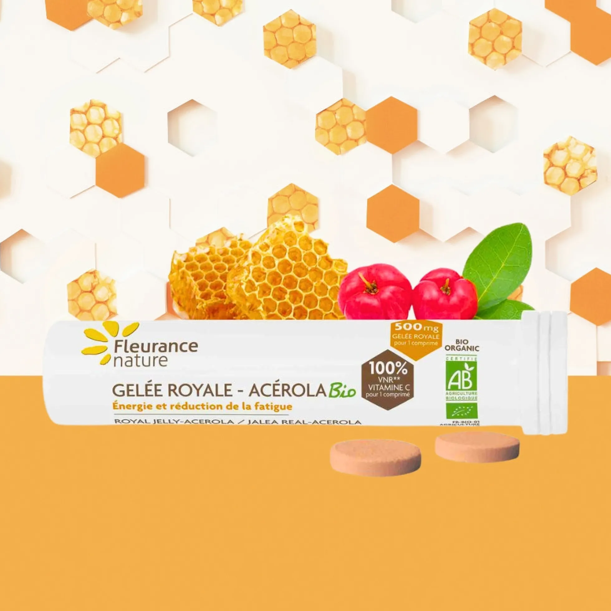 Jalea Real Acerola Eco Fleurance Nature 15 Tabletas Masticables
