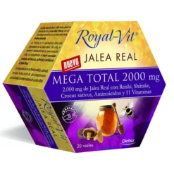 Jalea Real Royal Vit Mega Total con reishi y shiitake 20 viales