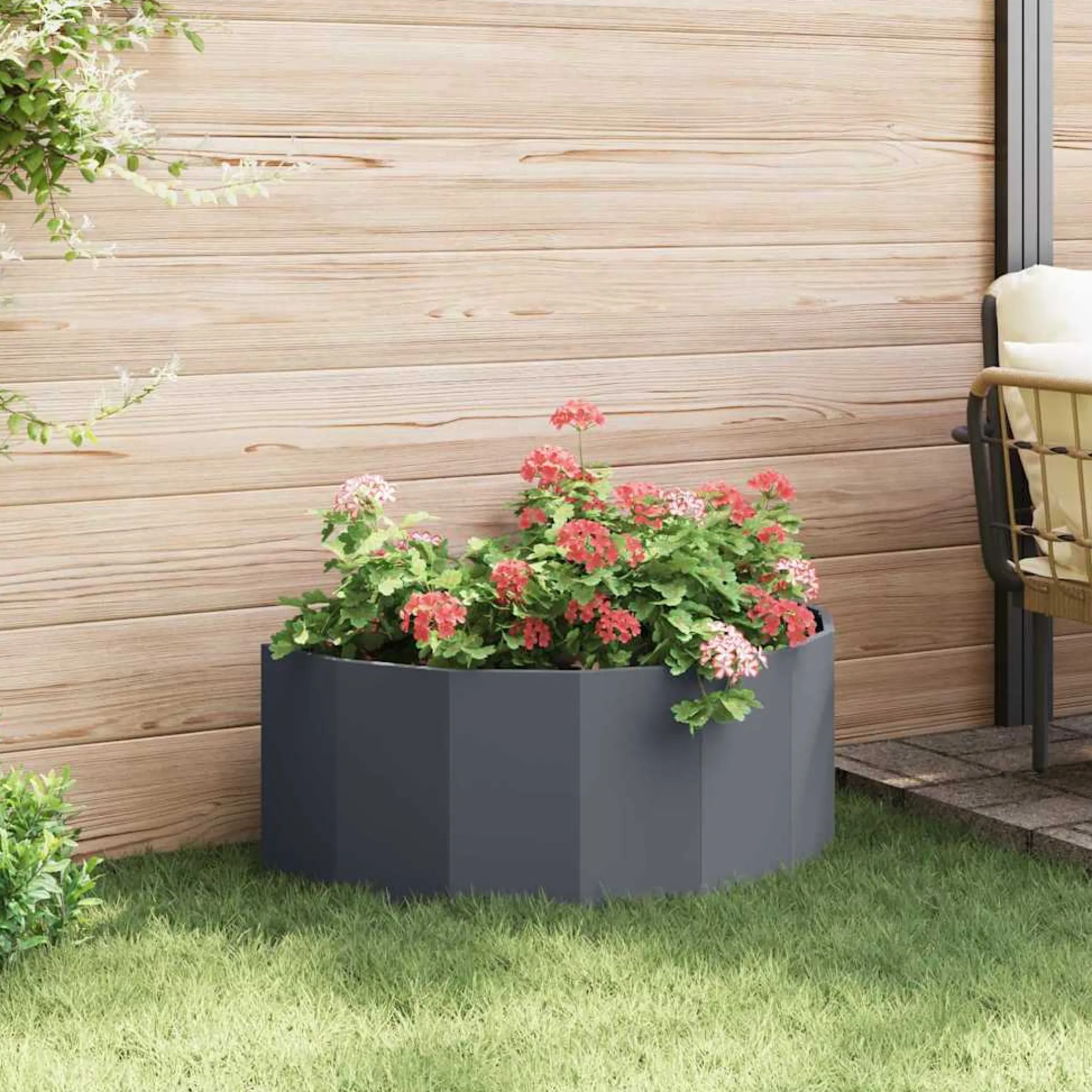 Jardinera Antracita 90 X 45 X 35 Cm Acero
