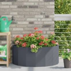 Jardinera Antracita 90 X 45 X 35 Cm Acero