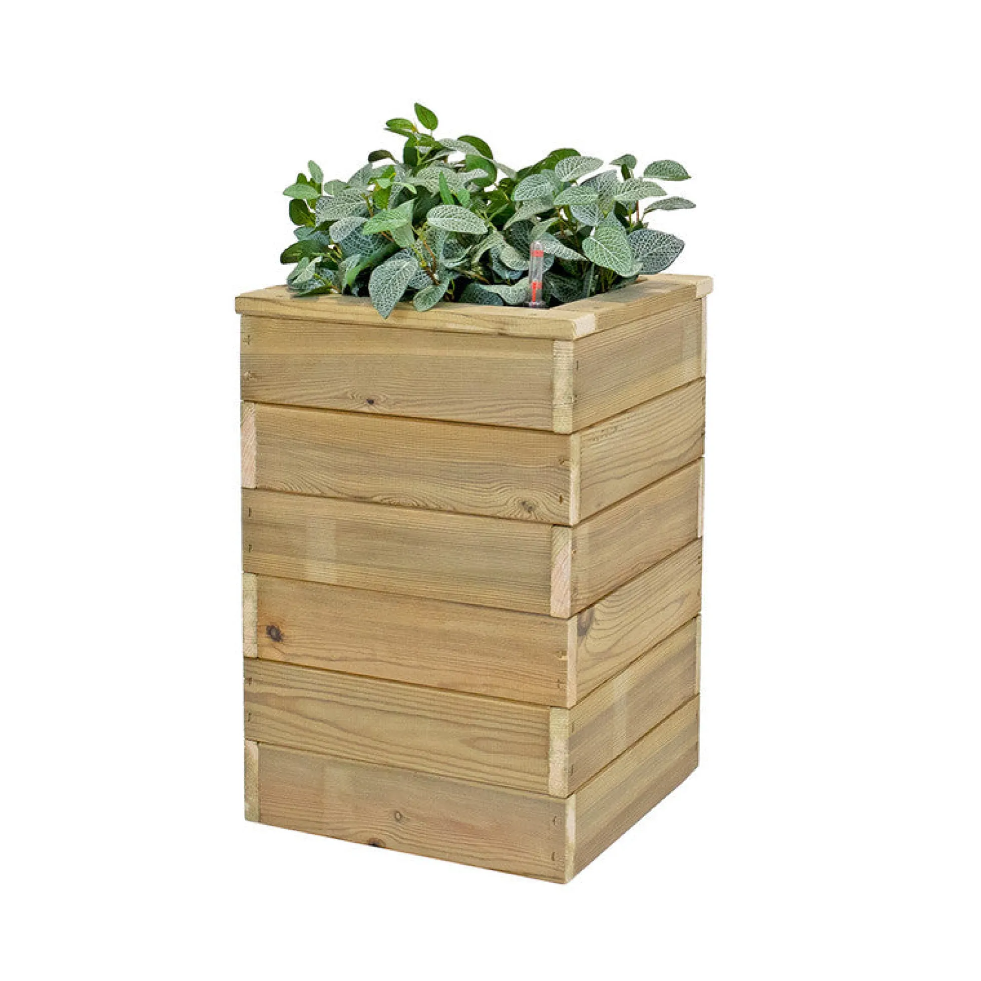 Jardinera De Madera Con Autorriego 40x40x60 Cm Nidum Basic Hortalia