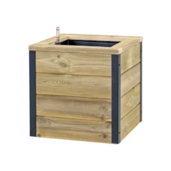 Jardinera De Madera Con Autorriego 40x40x40 Cm Nidum Hortalia