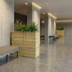 Jardinera De Madera Con Autorriego 86x34x80 Cm Nidum Basic Hortalia
