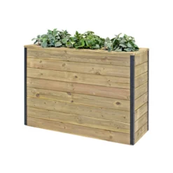 Jardinera De Madera Con Autorriego 110x40x80 Cm Nidum Hortalia