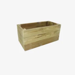 Jardinera De Madera Eko De Pino Tratada Vidahuerto 80x40x30 Cm.