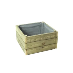 Jardinera De Madera Eko De Pino Tratada Vidahuerto 50x50x30 Cm.