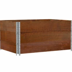 Jardinera De Madera Maciza De Pino Marrón 120x80 Cm