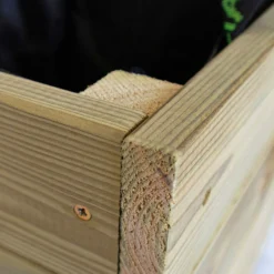 Jardinera De Madera Para Exterior 70x30x40 Cm Ghio Kd Hortalia