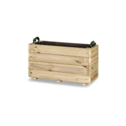 Jardinera De Madera Para Exterior 70x30x40 Cm Ghio Kd Hortalia