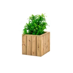 Jardinera De Madera Para Exterior 40x40x40 Cm Atrium Hortalia