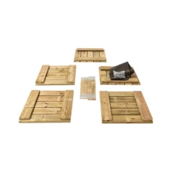 Jardinera De Madera Para Exterior 40x40x40 Cm Atrium Hortalia
