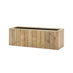Jardinera De Madera Para Exterior 120x34x40 Cm Atrium Hortalia