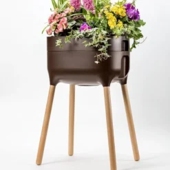 Jardinera Elevada Urbalive High Marrón Con Auto-riego