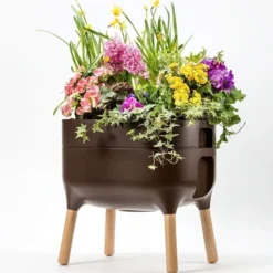 Jardinera Elevada Urbalive Low Marrón Con Auto-riego
