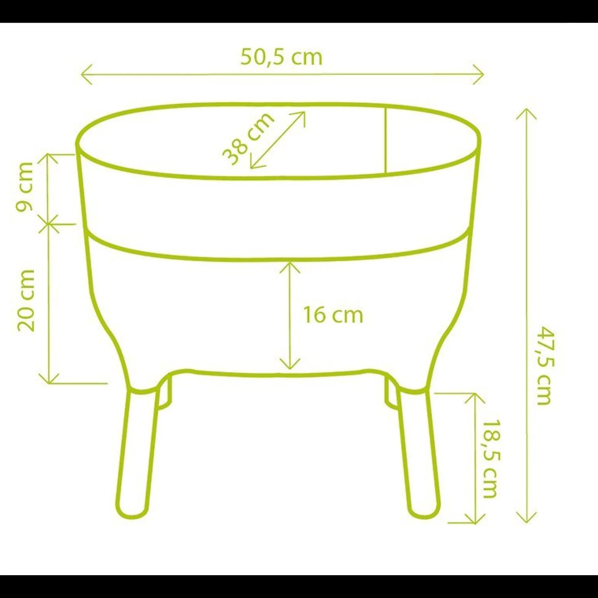 Jardinera Elevada Urbalive Low Marrón Con Auto-riego