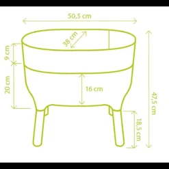 Jardinera Elevada Urbalive Low Antracita Con Auto-riego