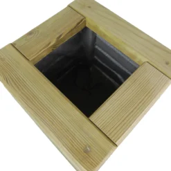Jardinera Luxe De Madera Tratada Vidahuerto 60x60x60 Cm.