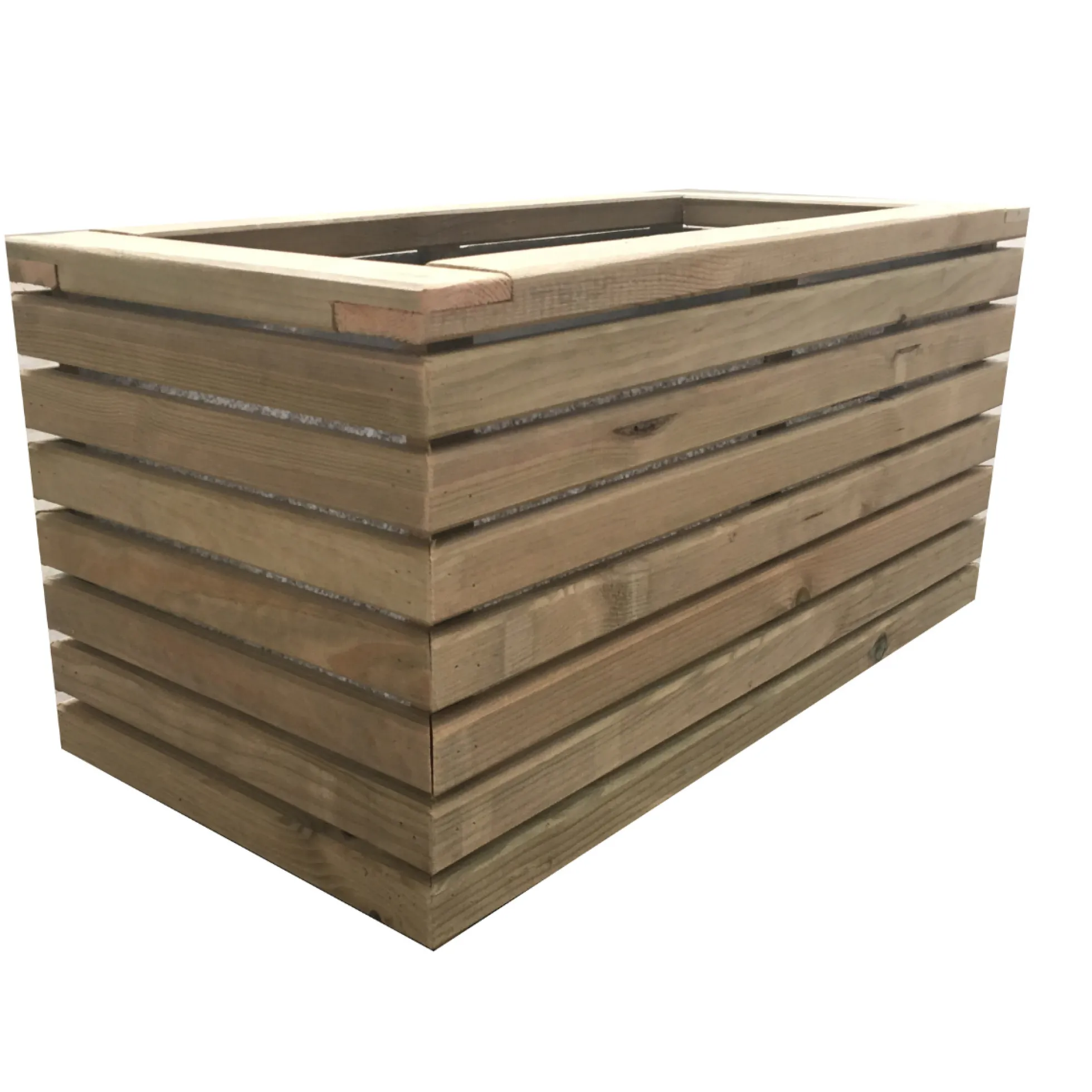 Jardinera Luxe De Madera Tratada Vidahuerto 120x60x60 Cm.