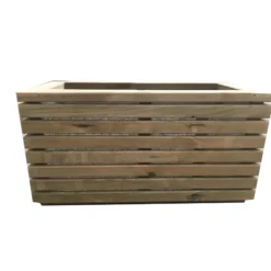 Jardinera Luxe De Madera Tratada Vidahuerto 120x60x60 Cm.