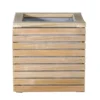 Jardinera Luxe De Madera Tratada Vidahuerto 40x40x40 Cm.