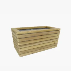 Jardinera Luxe De Madera Tratada Vidahuerto 80x40x40 Cm.