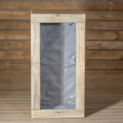 Jardinera Luxe De Madera Tratada Vidahuerto 80x40x40 Cm.