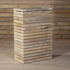 Jardinera Luxe Torre De Madera Tratada Vidahuerto 80x30x90 Cm.
