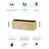 Jardinera Rectangular De Madera Tratada 110x45x40 Cm Ghio Hortalia