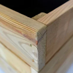 Jardinera Rectangular De Madera Tratada 110x45x40 Cm Ghio Hortalia