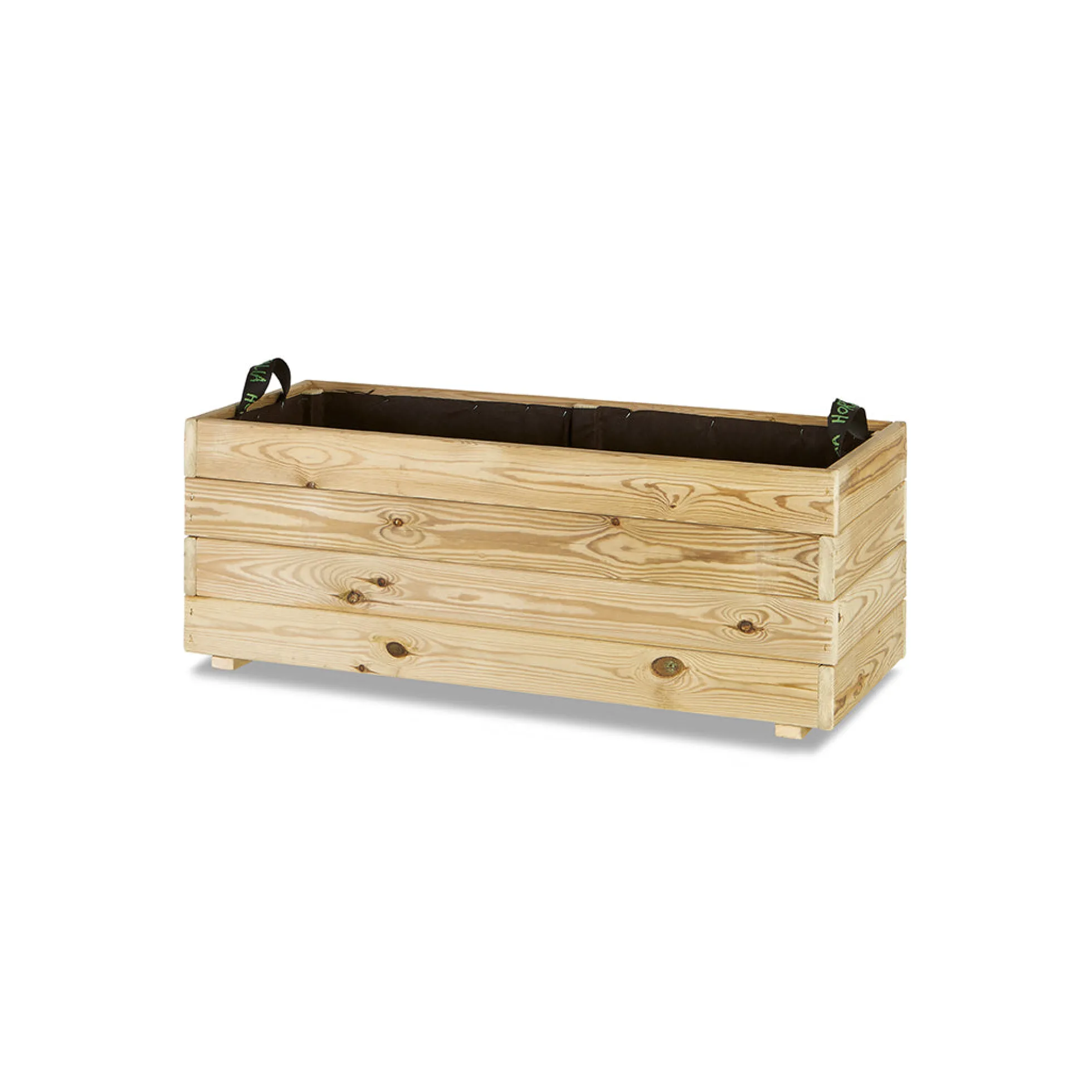 Jardinera Rectangular De Madera Tratada 100x40x40 Cm Ghio Hortalia