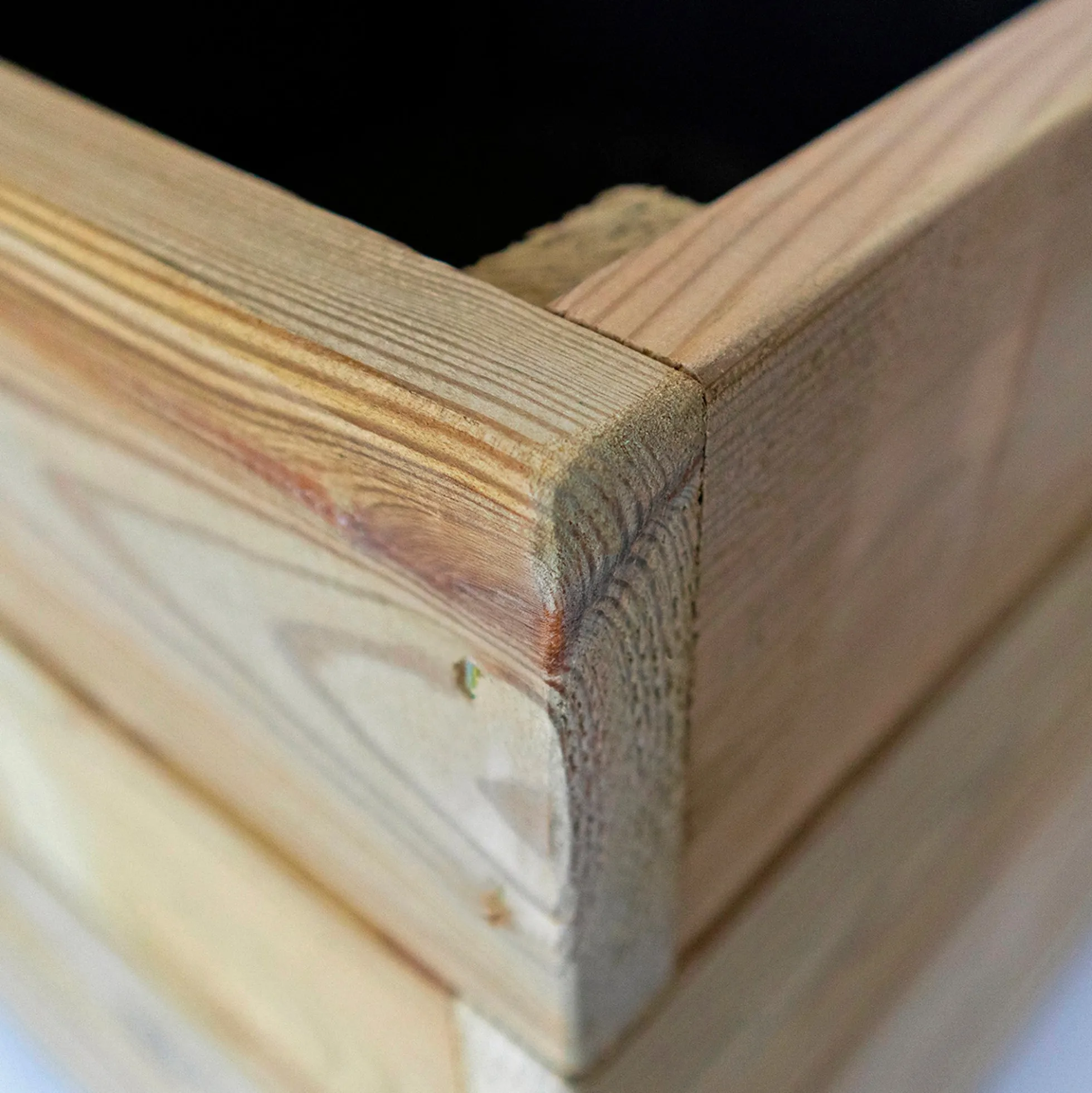 Jardinera Rectangular De Madera Tratada 100x40x40 Cm Ghio Hortalia