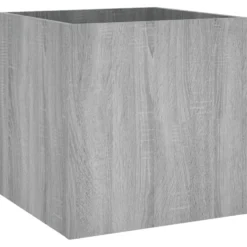 Jardinera Sonoma Gris 40x40x40 Cm Madera De Ingeniería