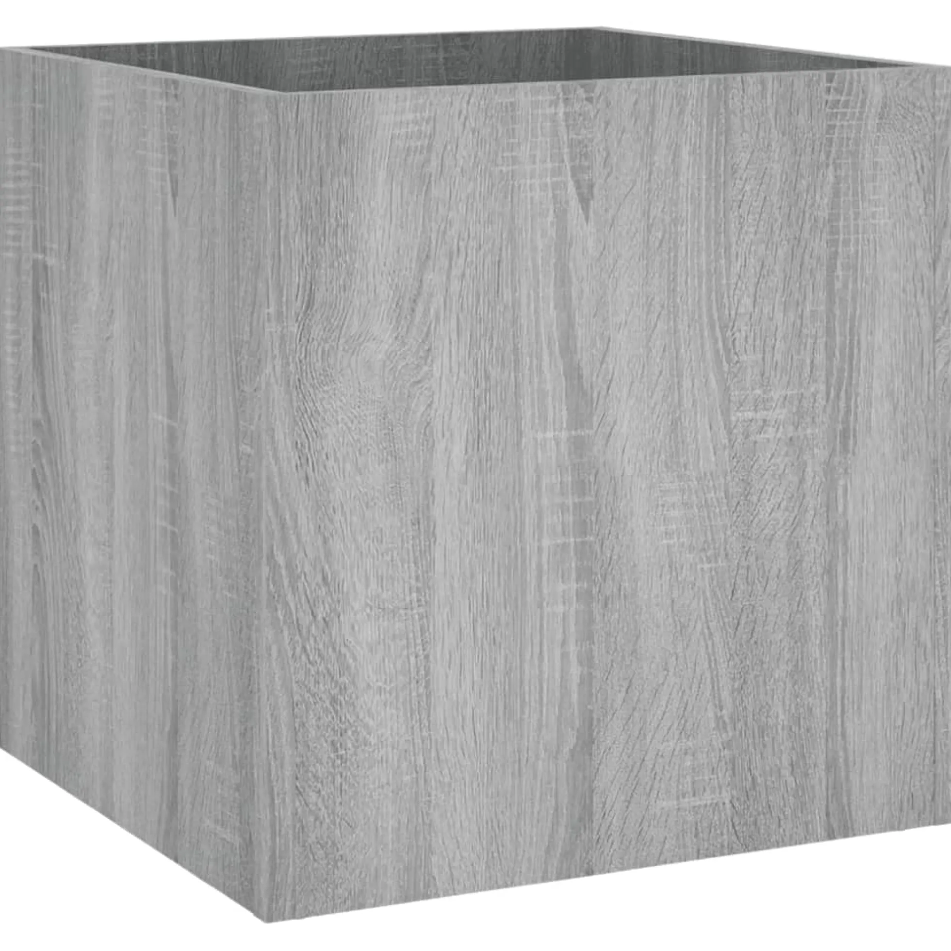 Jardinera Sonoma Gris 40x40x40 Cm Madera De Ingeniería