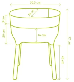 Jardinera Urbalive High Verde Claro Con Auto-riego