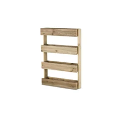 Jardinera Vertical Madera Tratada Exterior Stand Line Wall KD 4B Hortalia