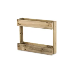 Jardinera Vertical Stand Line Wall 2B Madera Tratada Exterior Hortalia