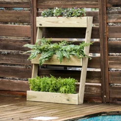 Jardinera Vertical Stand Line Floor 3B Madera Tratada Exterior Hortalia