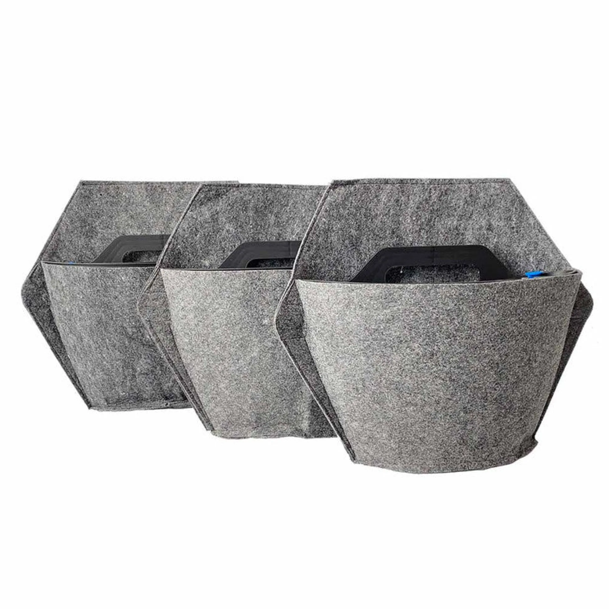Jardín Vertical Modular Citysens Con Riego Automático De 3 Maceteros – Negro Con Funda Téxtil Reciclada