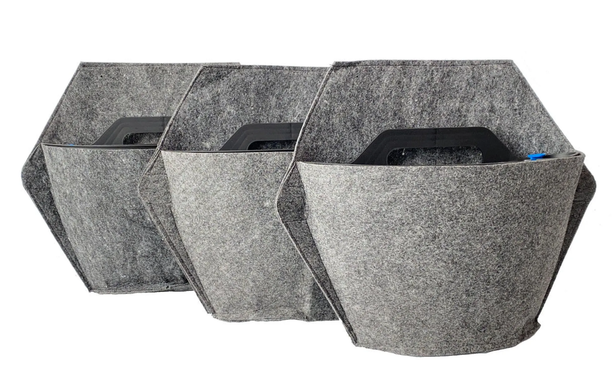 Jardín Vertical Modular Citysens Con Riego Automático De 3 Maceteros – Negro Con Funda Téxtil Reciclada