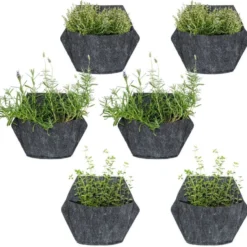 Jardín Vertical Modular Citysens Con Riego Manual De 6 Maceteros – Blanco Con Funda Téxtil Reciclada