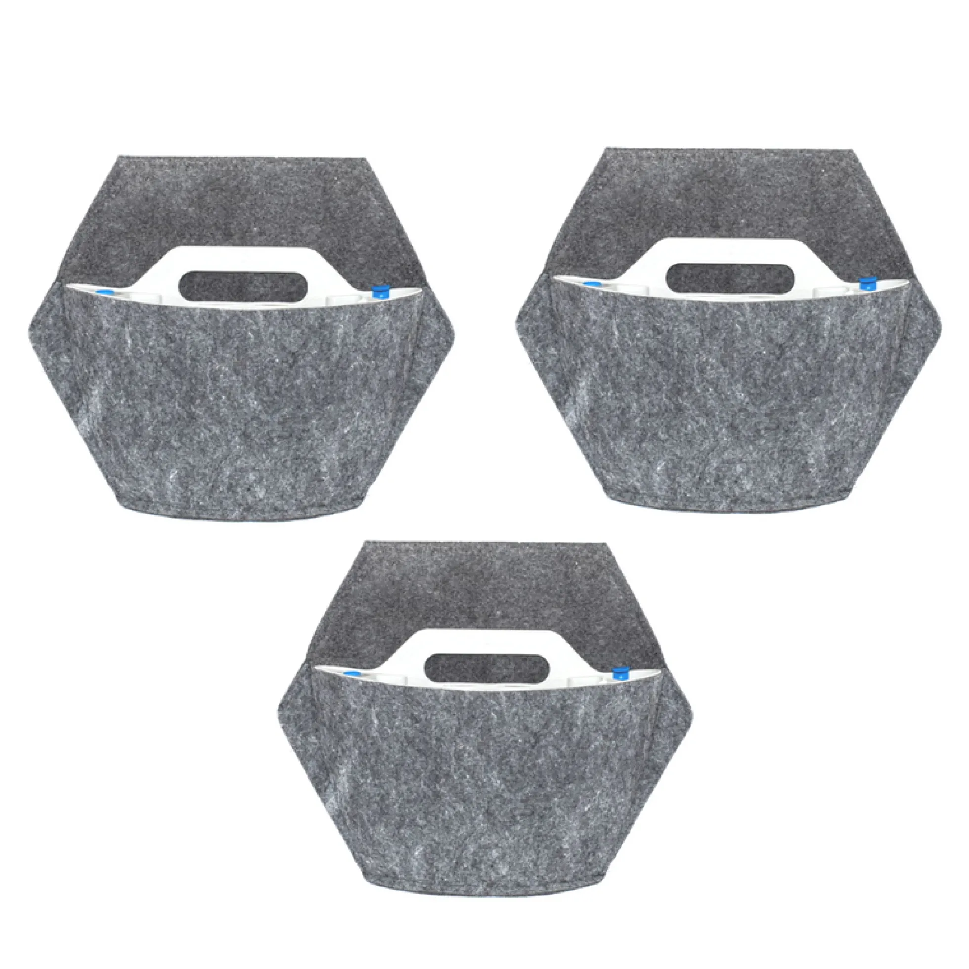 Jardín Vertical Modular Citysens Con Riego Manual De 3 Maceteros – Blanco Con Funda Téxtil Reciclada