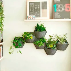 Jardín Vertical Modular Citysens Con Riego Automático De 3 Maceteros – Blanco Con Funda Téxtil Reciclada