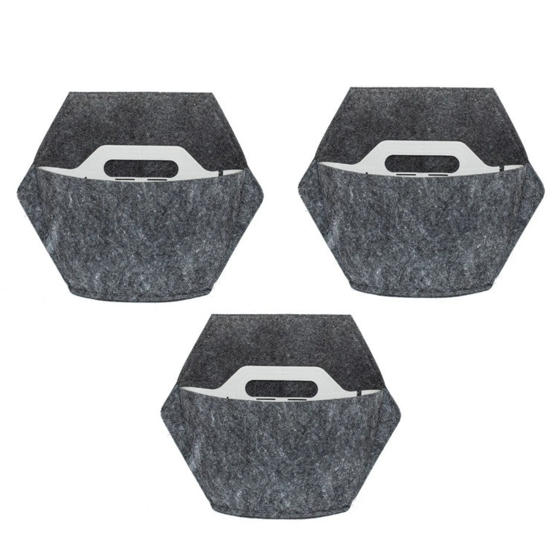 Jardín Vertical Modular Citysens Con Riego Automático De 3 Maceteros – Gris Claro Con Funda Téxtil Reciclada
