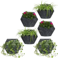 Jardín Vertical Modular Citysens Con Riego Manual De 6 Macetas – Blanco, Polipropileno 100% Reciclado